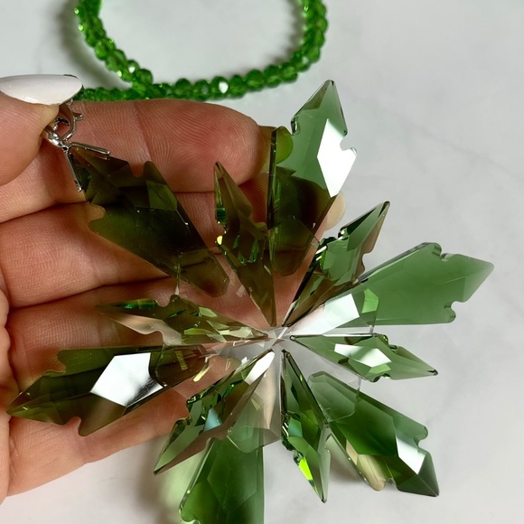 Crystal Snowflake Sun Catcher Christmas Tree Decor Czech Bohemia Crystal Gift - Picture 4 of 10